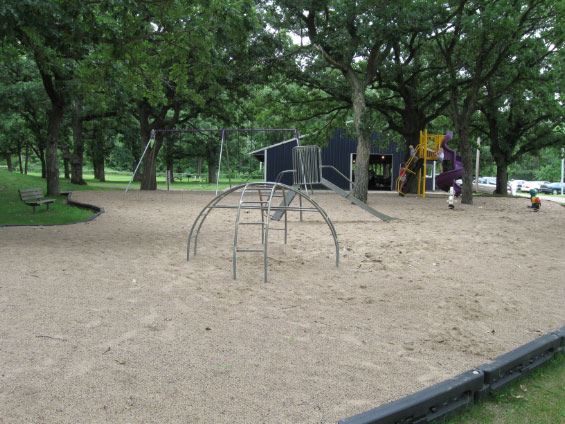 Playground with jungle gym