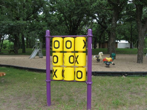Tic tac Toe board in playground