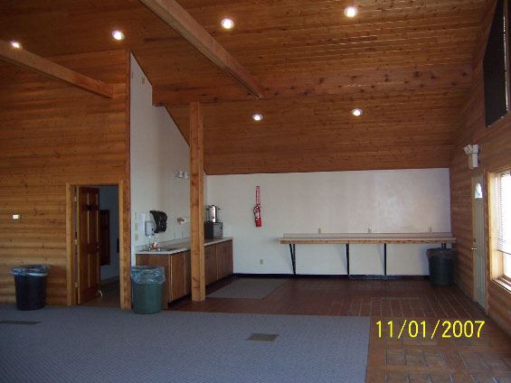 Interior room with kitchenette and counter top